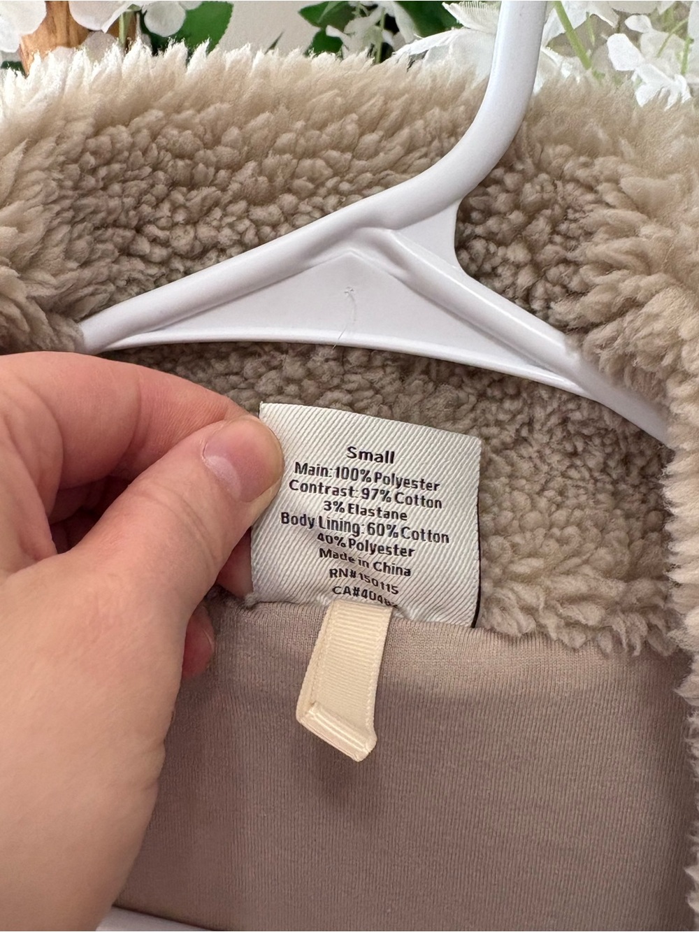 Varley Jamie Sherpa Jacket - Cream - Picture 9 of 10